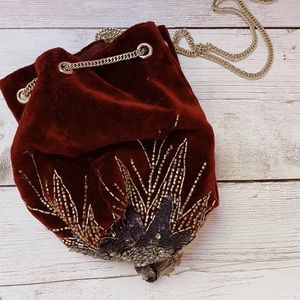 Zara velvet handbag